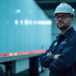 a technican in work with reefer unit