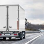 refrigerated reefer truck on the road
